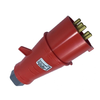 Plug Industrial Macho Termoplástico 3P+T+N 16A 380/440V 6H Vermelho Shock Tite S5076 - Steck