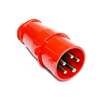 Plug Industrial Macho Termoplástico 3P+T+N 32A 380/440V 6H Vermelho Shock Tite S5276 - Steck