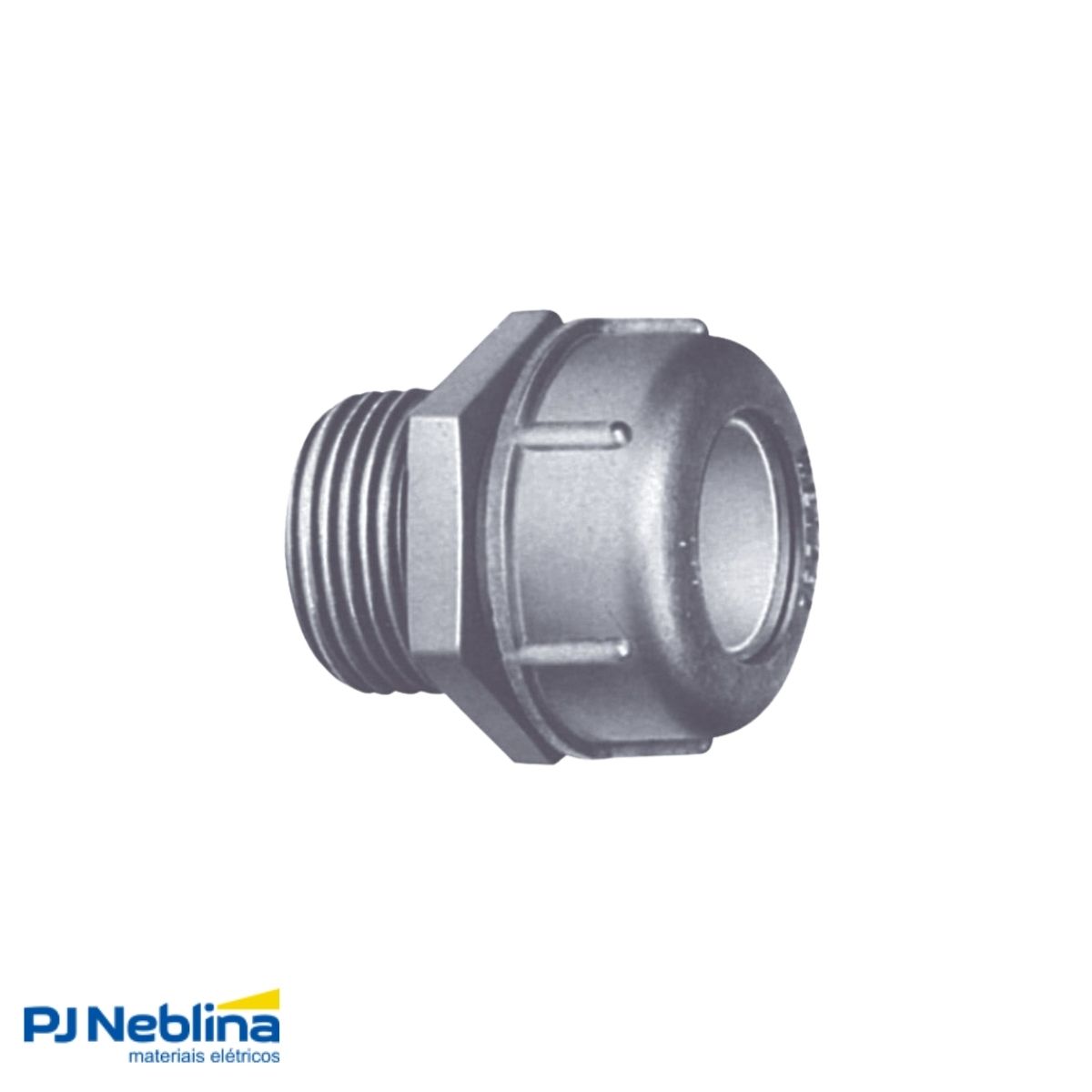 Prensa Cabo 1Pol 22,5-25Mm Bsp Alumínio Cinza C/Vedação Ip52 - Wetzel