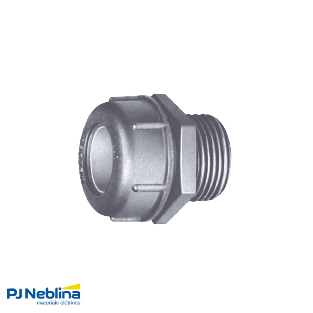 Prensa Cabo 1Pol 22,5-25Mm Bsp Alumínio Cinza C/Vedação Ip52 - Wetzel