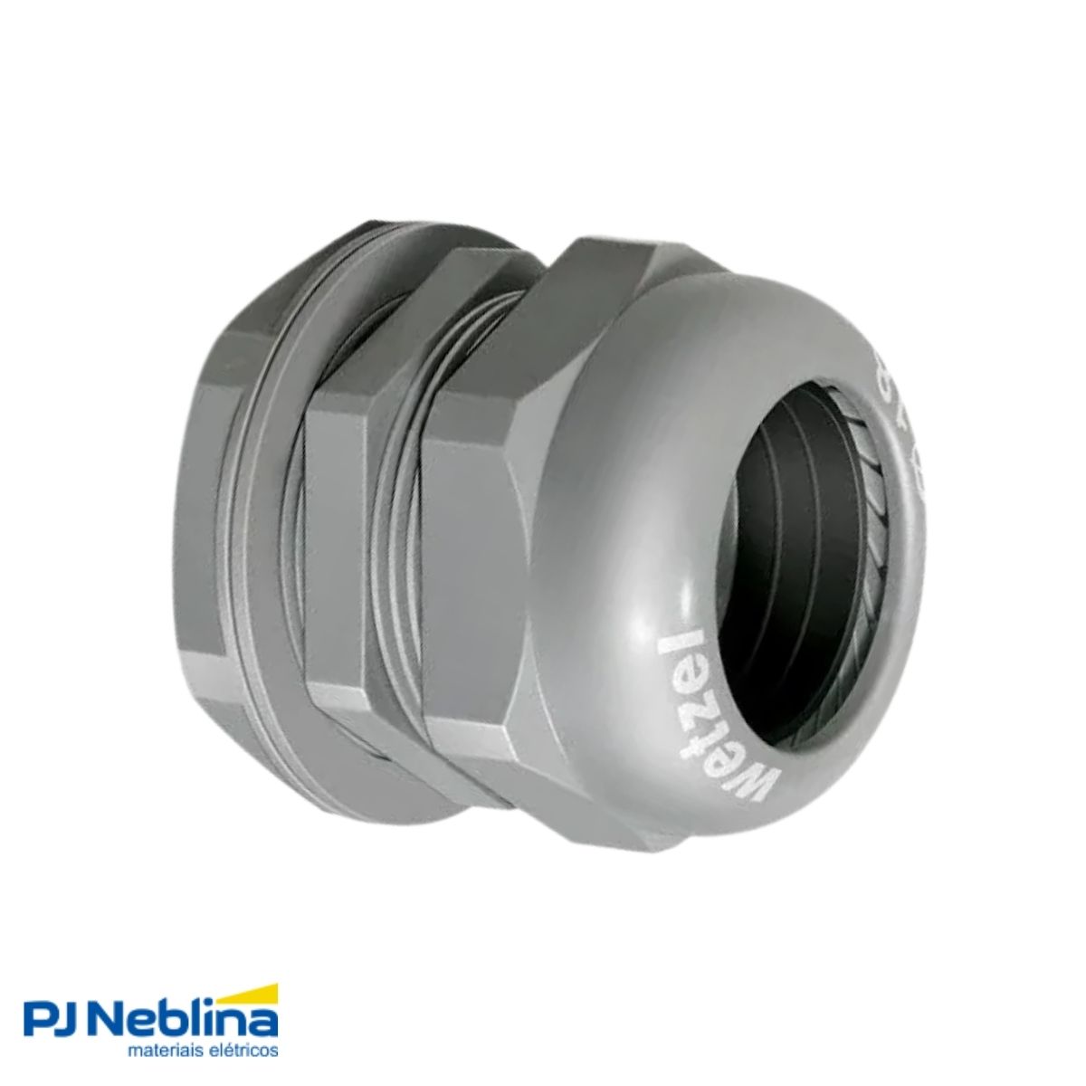 Prensa Cabo 1/2 12,5-15Mm Bsp Alumínio Cinza C/Vedação Ip52 - Wetzel