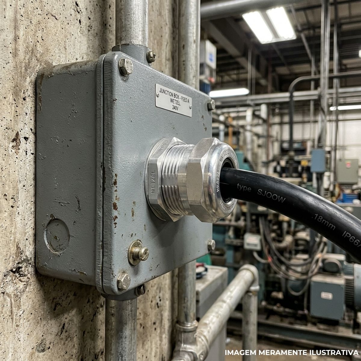 Prensa Cabo 1/2 12,5-15Mm Bsp Alumínio Cinza C/Vedação Ip52 - Wetzel