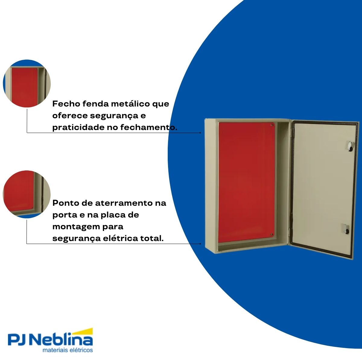 Quadro Comando Sobrepor Aço Carbono Bg (Ral 7032) 1000X600X250Mm Fecho Fenda Flange Porta Lisa Placa Montagem Lr (Ral 2004) - Cemar