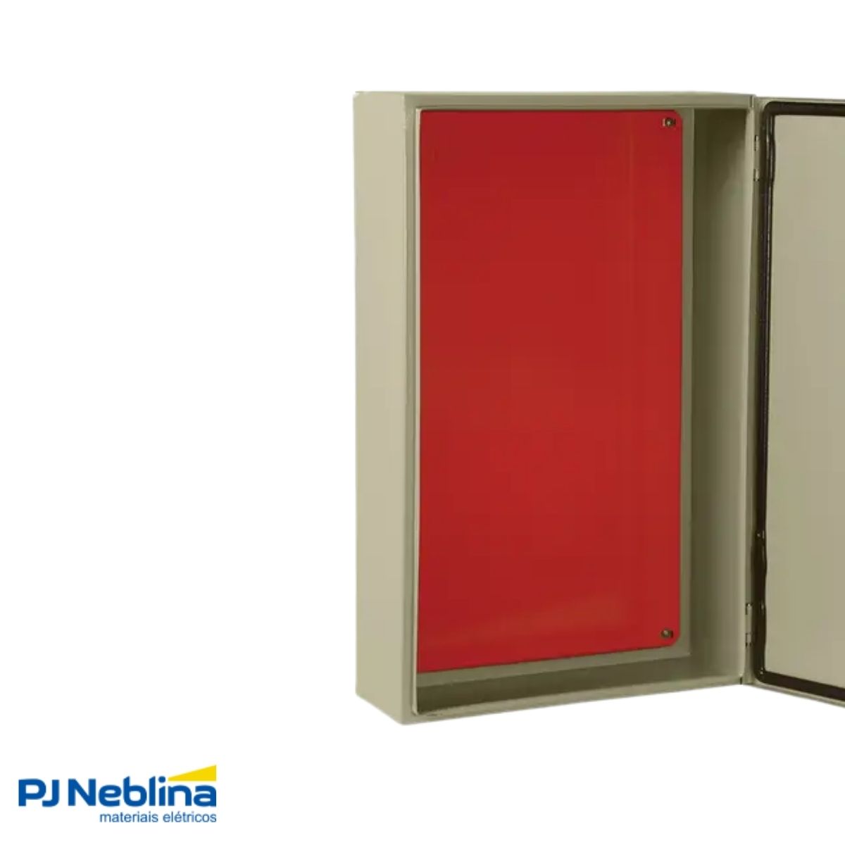 Quadro Comando Sobrepor Aço Carbono Bg (Ral 7032) 1000X600X250Mm Fecho Fenda Flange Porta Lisa Placa Montagem Lr (Ral 2004) - Cemar
