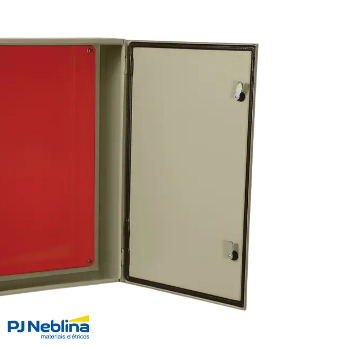 Quadro Comando Sobrepor Aço Carbono Bg (Ral 7032) 1000X600X250Mm Fecho Fenda Flange Porta Lisa Placa Montagem Lr (Ral 2004) - Cemar
