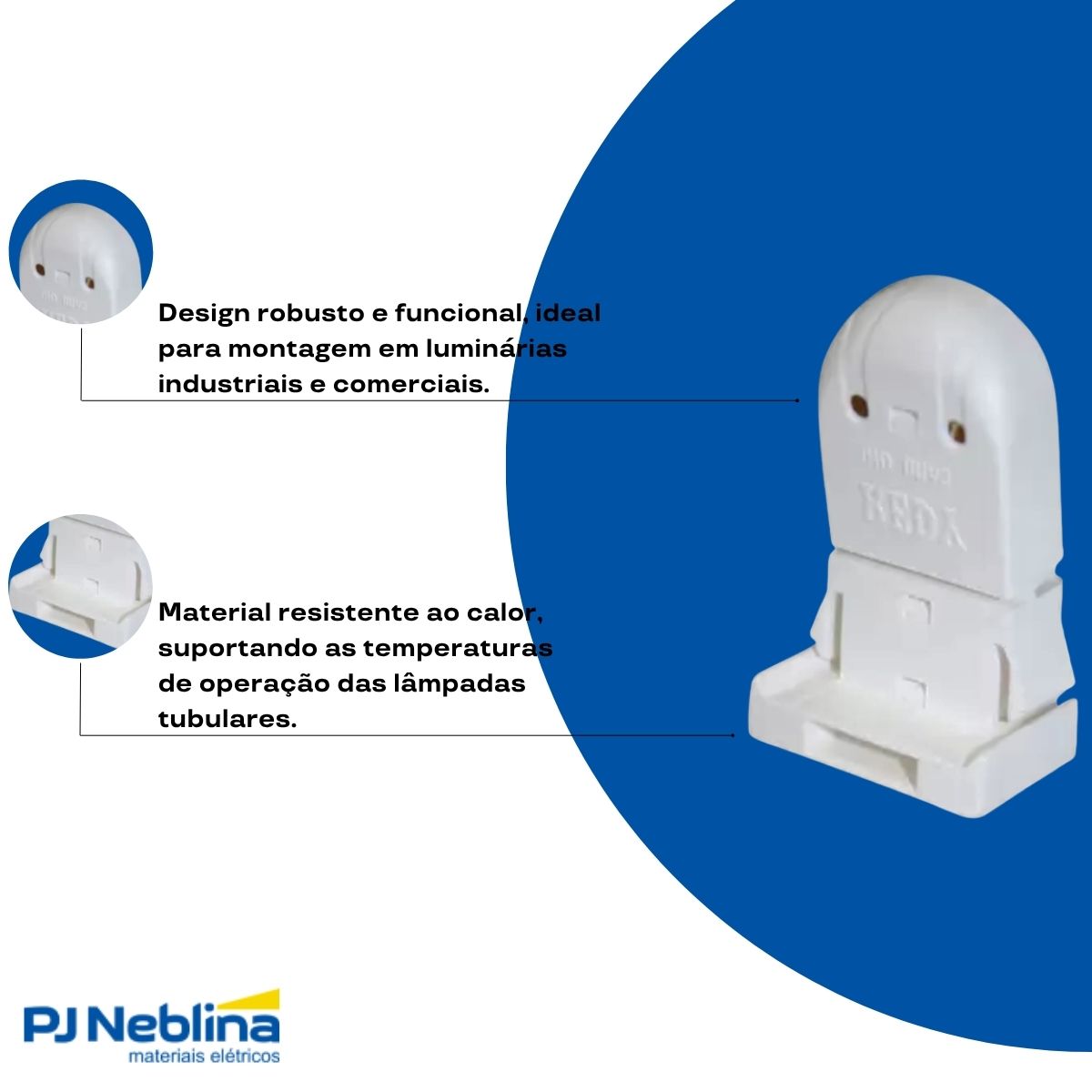 Soquete Lâmpada Pvc Anti-Vibratorio G13 - Redy