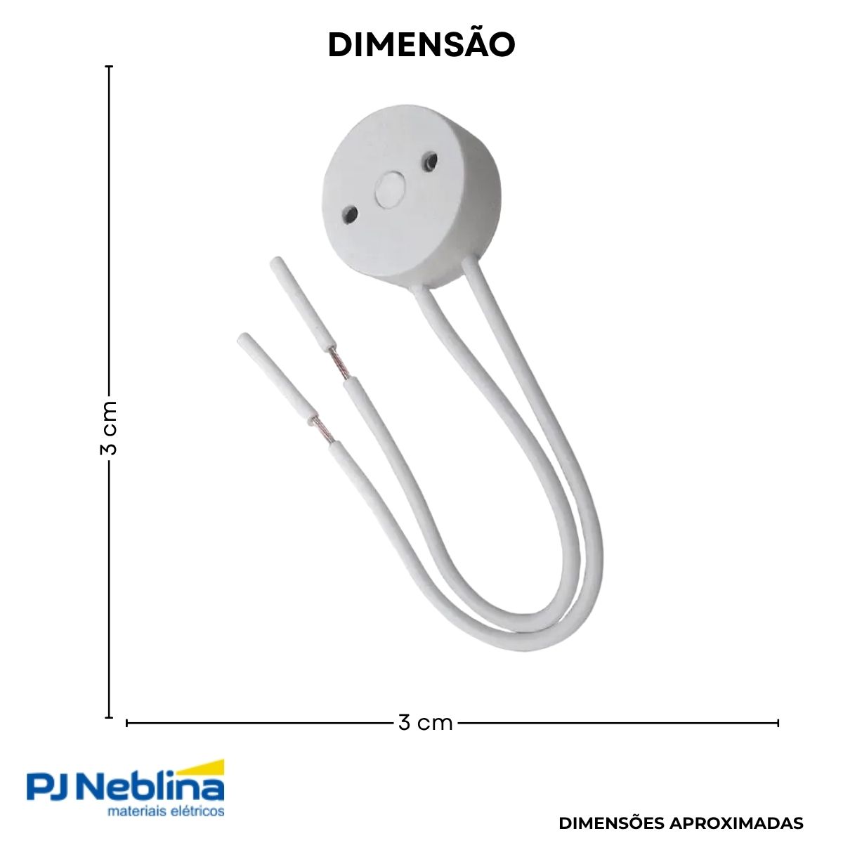 Soquete Lâmpada Pvc C/Rabicho P/Lâmpada Fluorescente G13 Branco - Redy