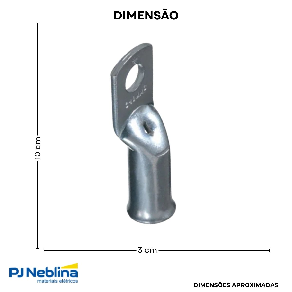 Terminal Compressao Boca Expandida 185mm 1 Compr 1 Furo F=17