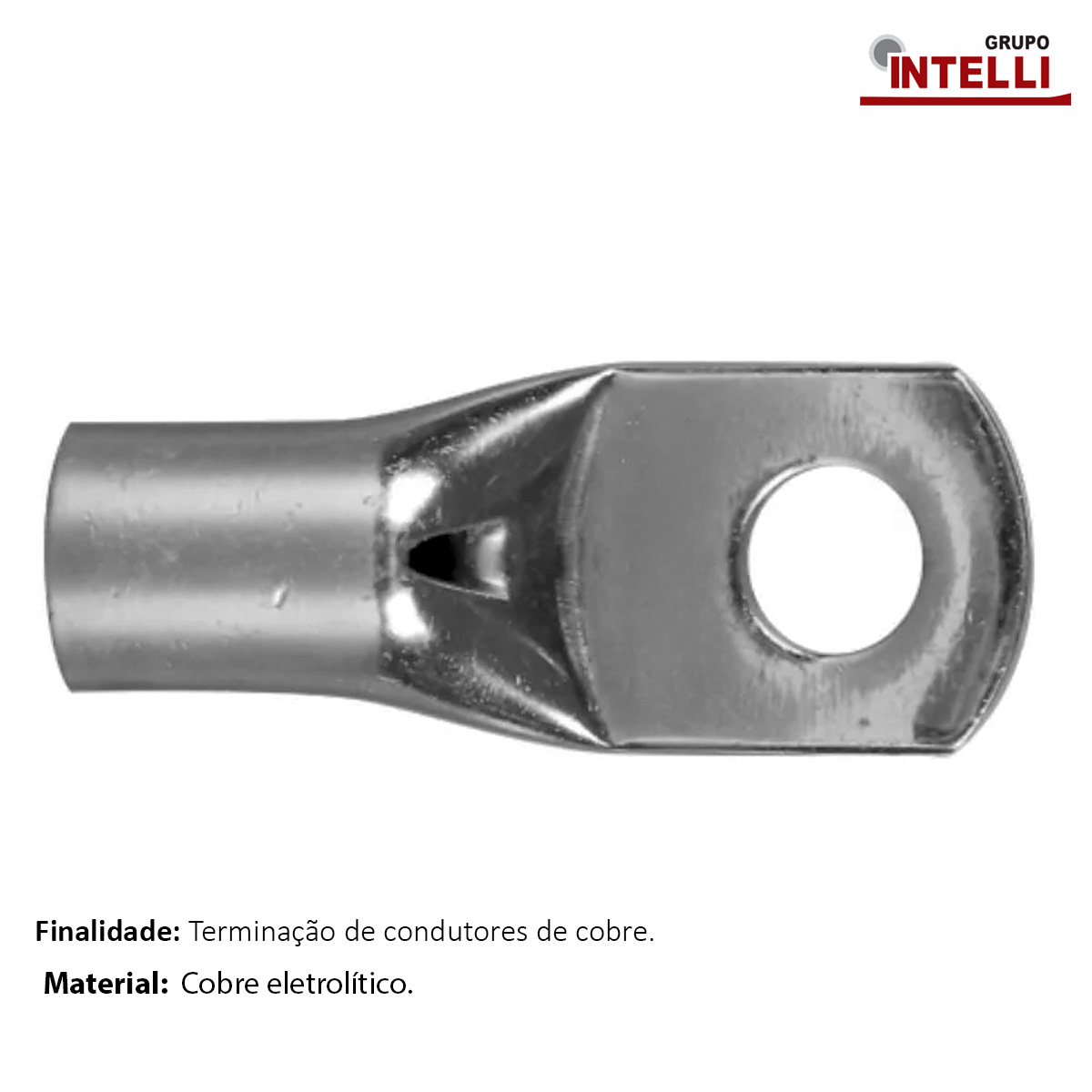 Terminal Compressão 4,00-6,00Mm 1 Compressão 1 Furo F=6,5Mm 1/4 (M6) TM-6-6 Intelli