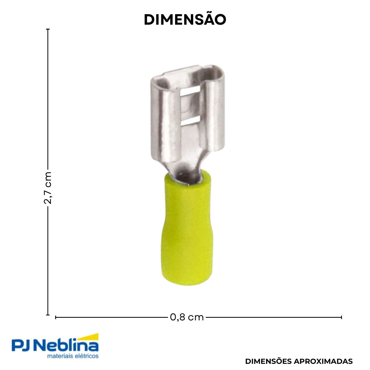 Terminal Femea 4,00-6,00mm (12-10awg) Pre-isolado Am