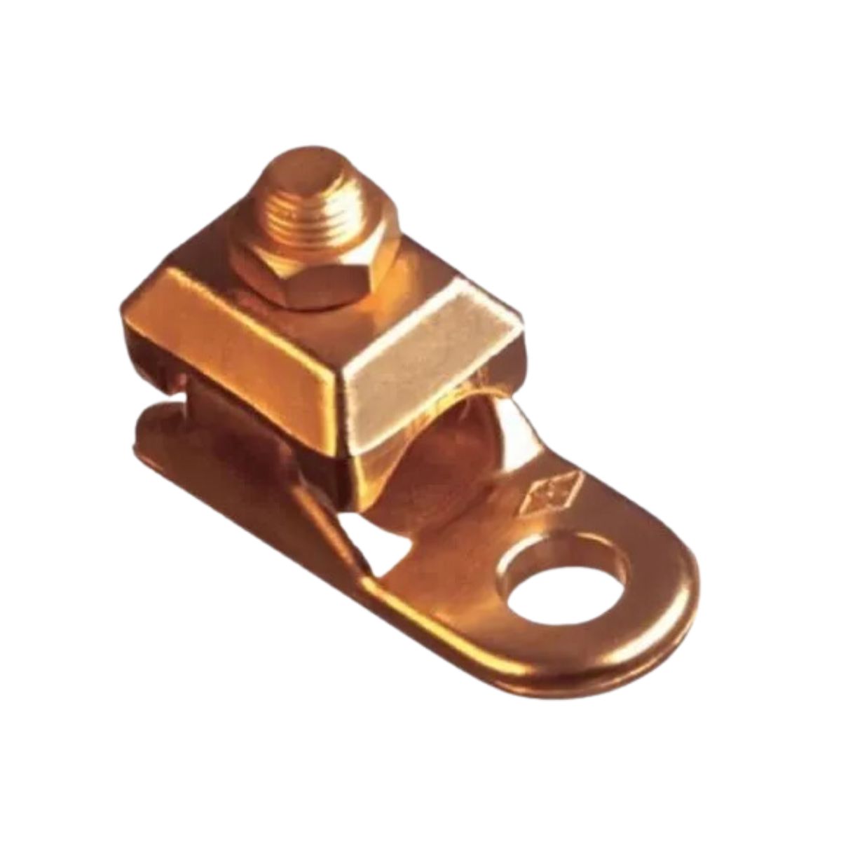 Terminal Pressão 1 Cabo 95Mm 1 Furo F=10,5Mm 3/8 Polegadas M10 Latão Magnet
