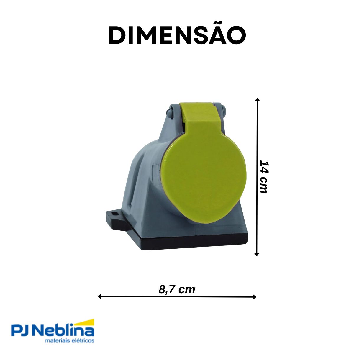 Tomada Industrial Femea Sobrepor 2P+T 32A 100/130V Am 4H Ip44 - Steck