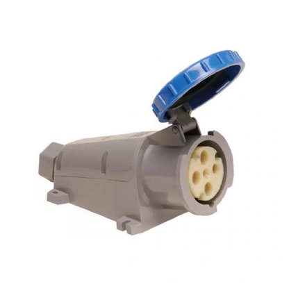 Tomada Industrial Fêmea Sobrepor 3P+T 63A 220/240V 9H Azul Shock Tite S4509 - Steck