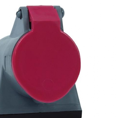 Tomada Industrial Fêmea Sobrepor 3P+T 32A 380/440V 6H Vermelho Shock Tite S4206 - Steck