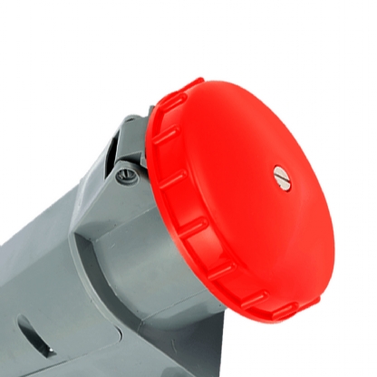 Tomada Industrial Fêmea Sobrepor 3P+T 63A 380/440V 6H Vermelho Shock Tite S4506 - Steck