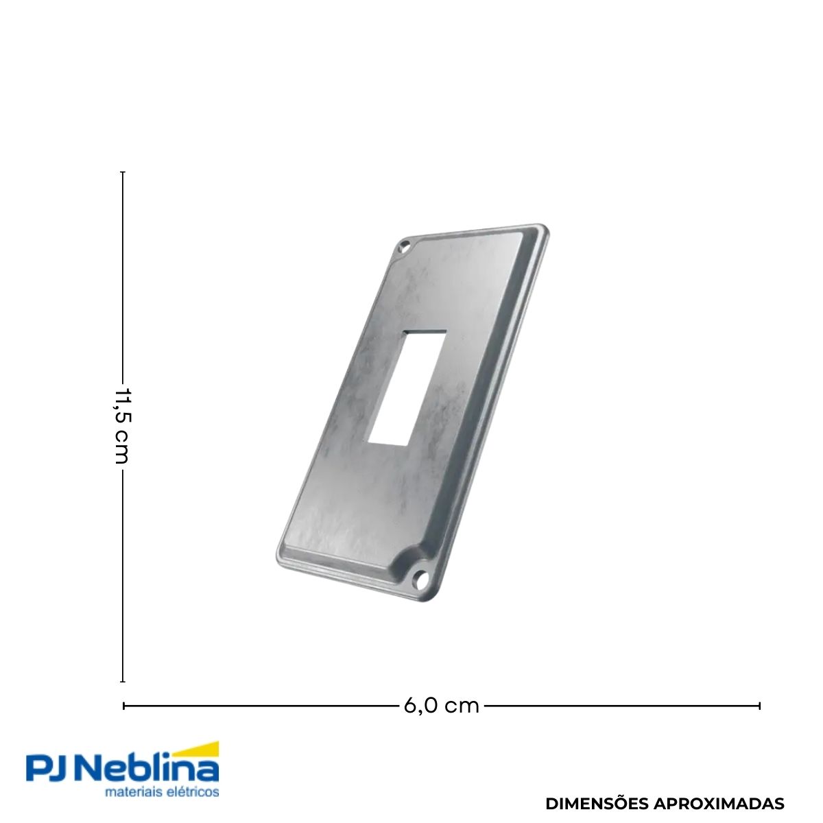 Tampa Condulete 1 Posto Vertical Alumínio 1Pol S/Pintura S/Vedação - Wetzel