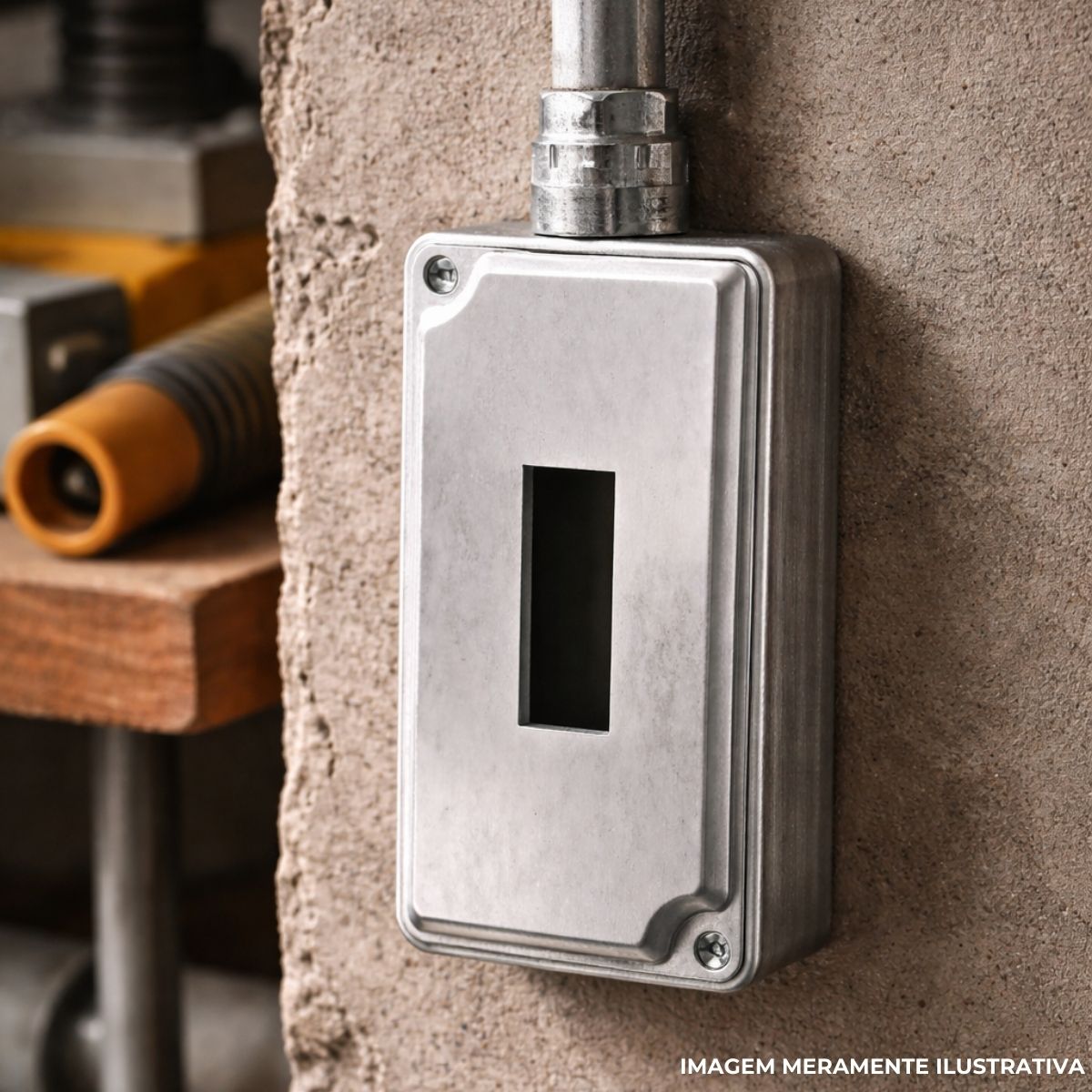 Tampa Condulete 1 Posto Vertical Alumínio 1Pol S/Pintura S/Vedação - Wetzel