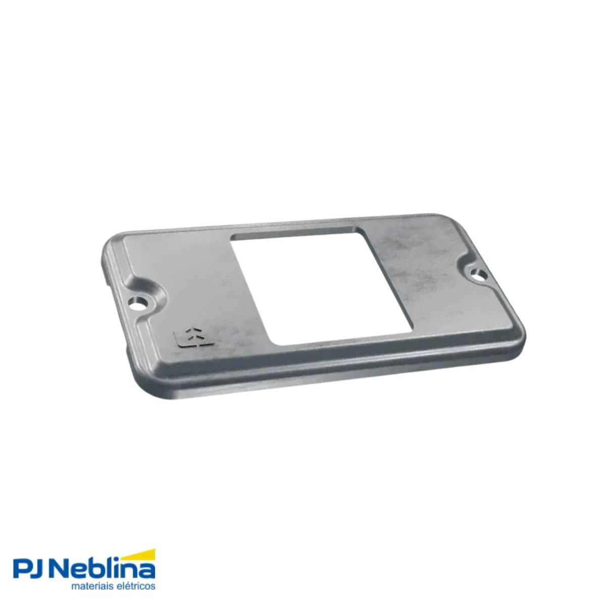 Tampa Condulete 2 Postos Juntos Alumínio 1/2-3/4 S/Pintura S/Vedação - Wetzel