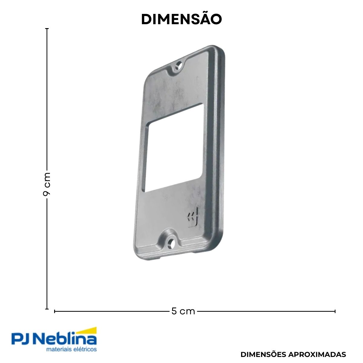 Tampa Condulete 2 Postos Juntos Alumínio 1/2-3/4 S/Pintura S/Vedação - Wetzel