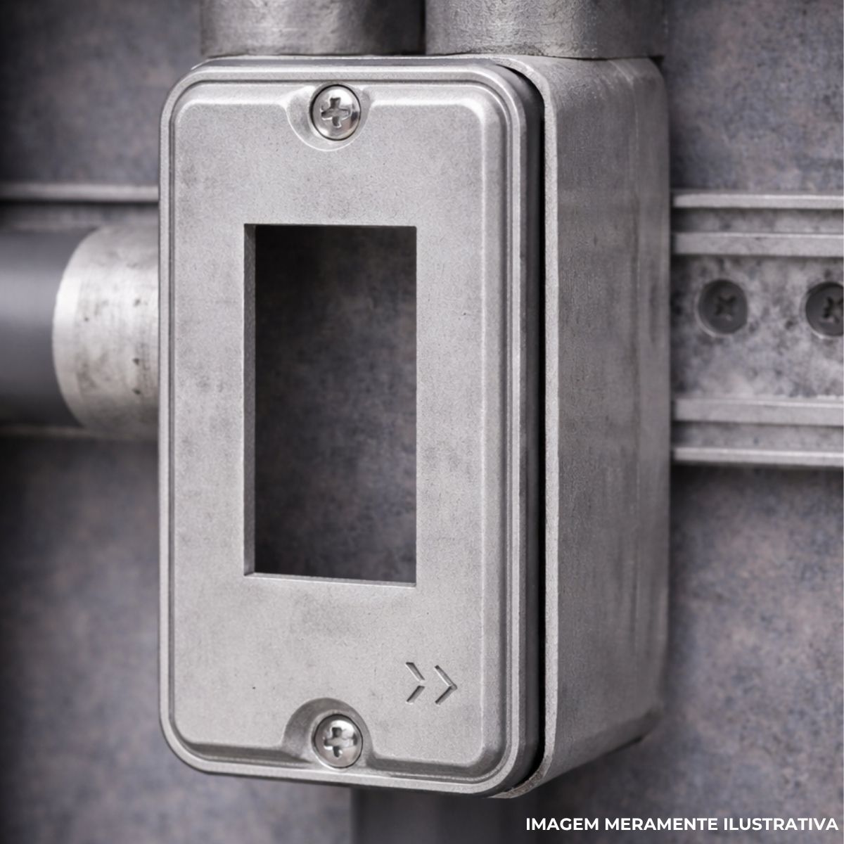 Tampa Condulete 2 Postos Juntos Alumínio 1/2-3/4 S/Pintura S/Vedação - Wetzel