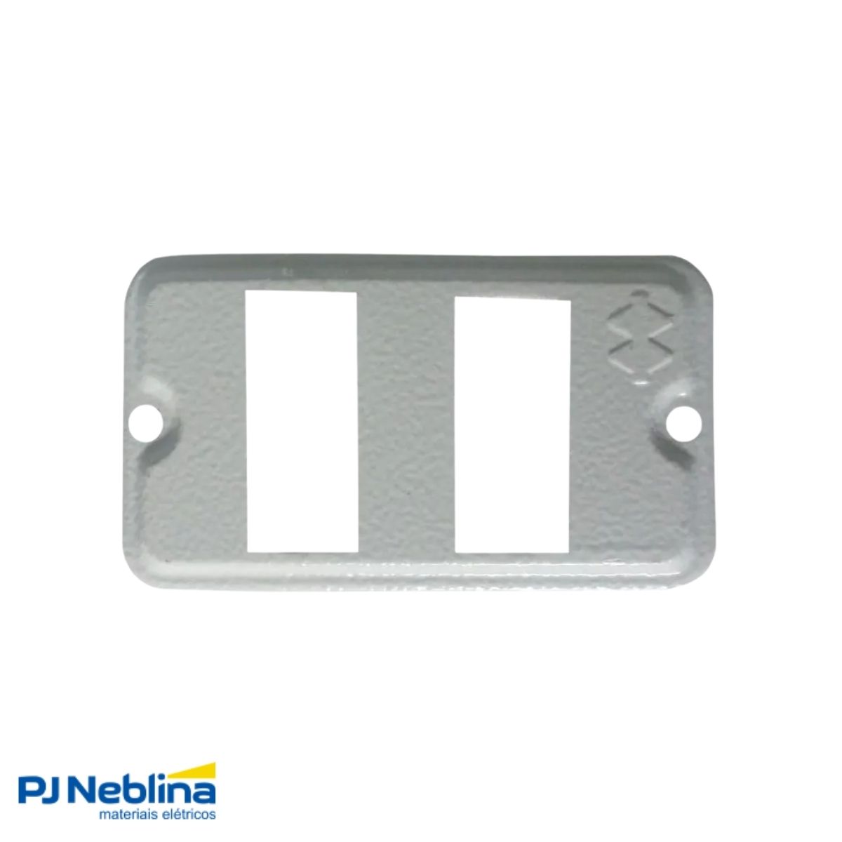 Tampa Condulete 2 Postos Distanciados Alumínio 1/2-3/4 C/Pintura Cz S/Vedação - Wetzel