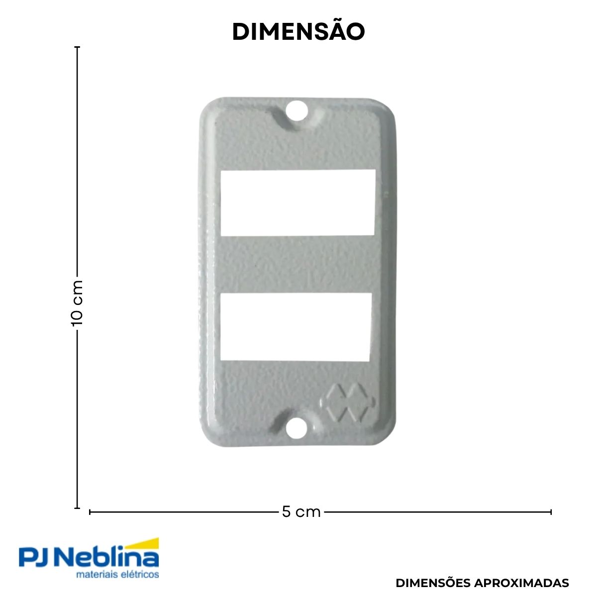 Tampa Condulete 2 Postos Distanciados Alumínio 1/2-3/4 C/Pintura Cz S/Vedação - Wetzel