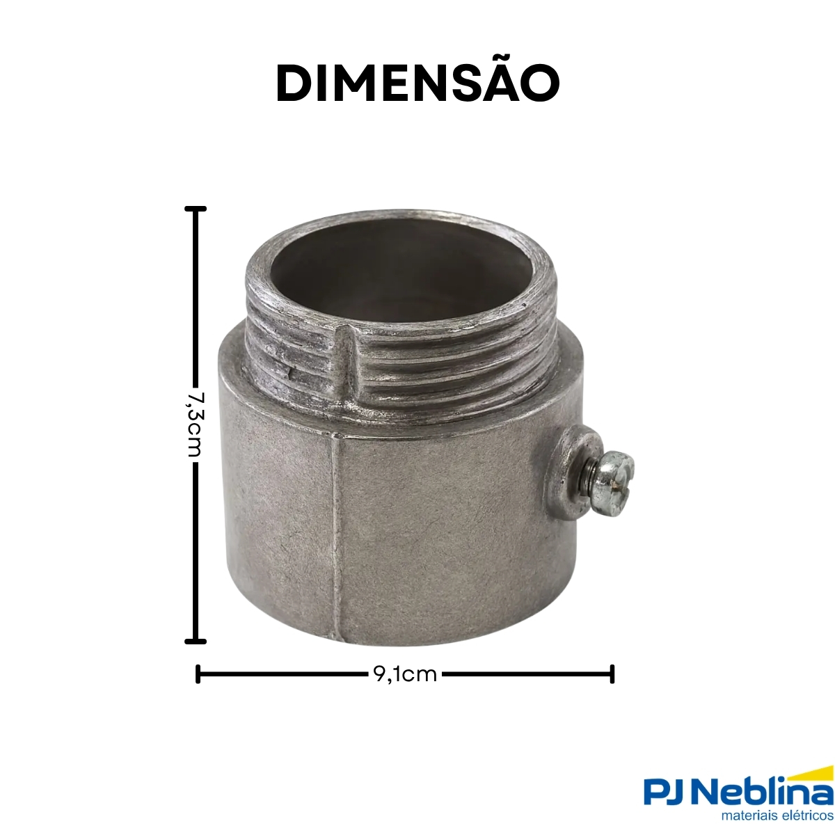 Unidut Cônico Alumínio 2.1/2 Bsp S/Vedação - Daisa