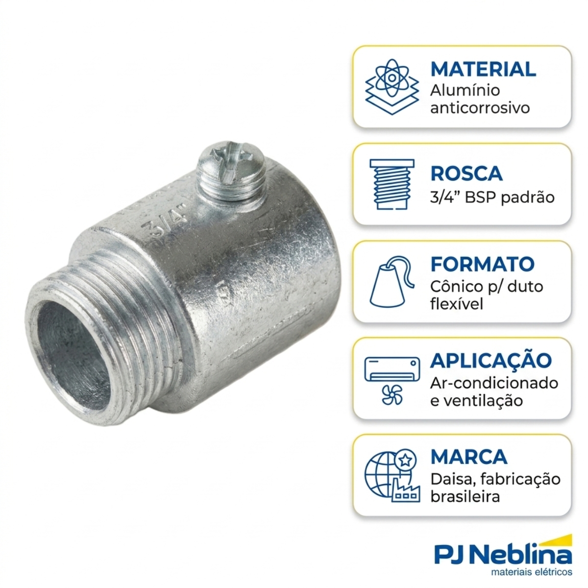 Unidut Cônico Abrigada Interna 3 Polegadas C-Pb Daisa