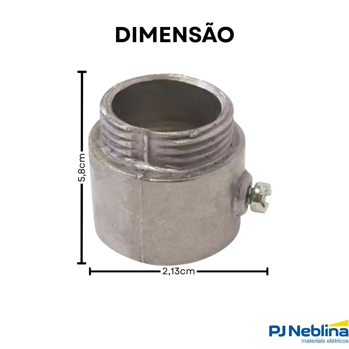 Unidut Cônico Alumínio 1.1/2 Bsp S/Vedação - Daisa