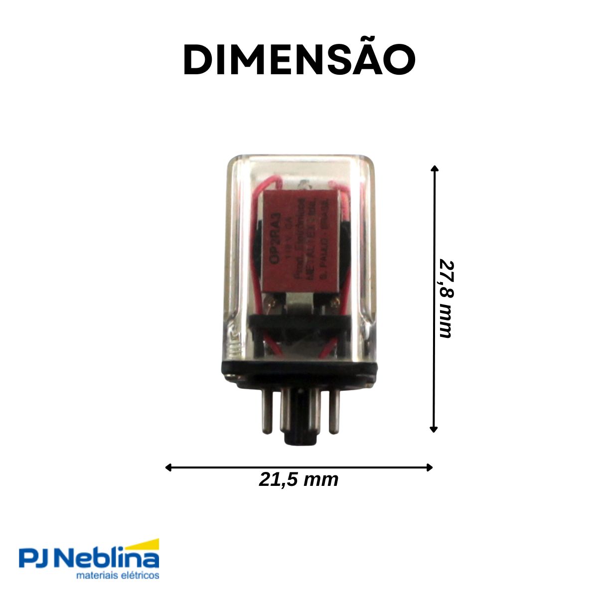 Relé Industrial 12A 110V 2Rev (Dpdt) - Metaltex