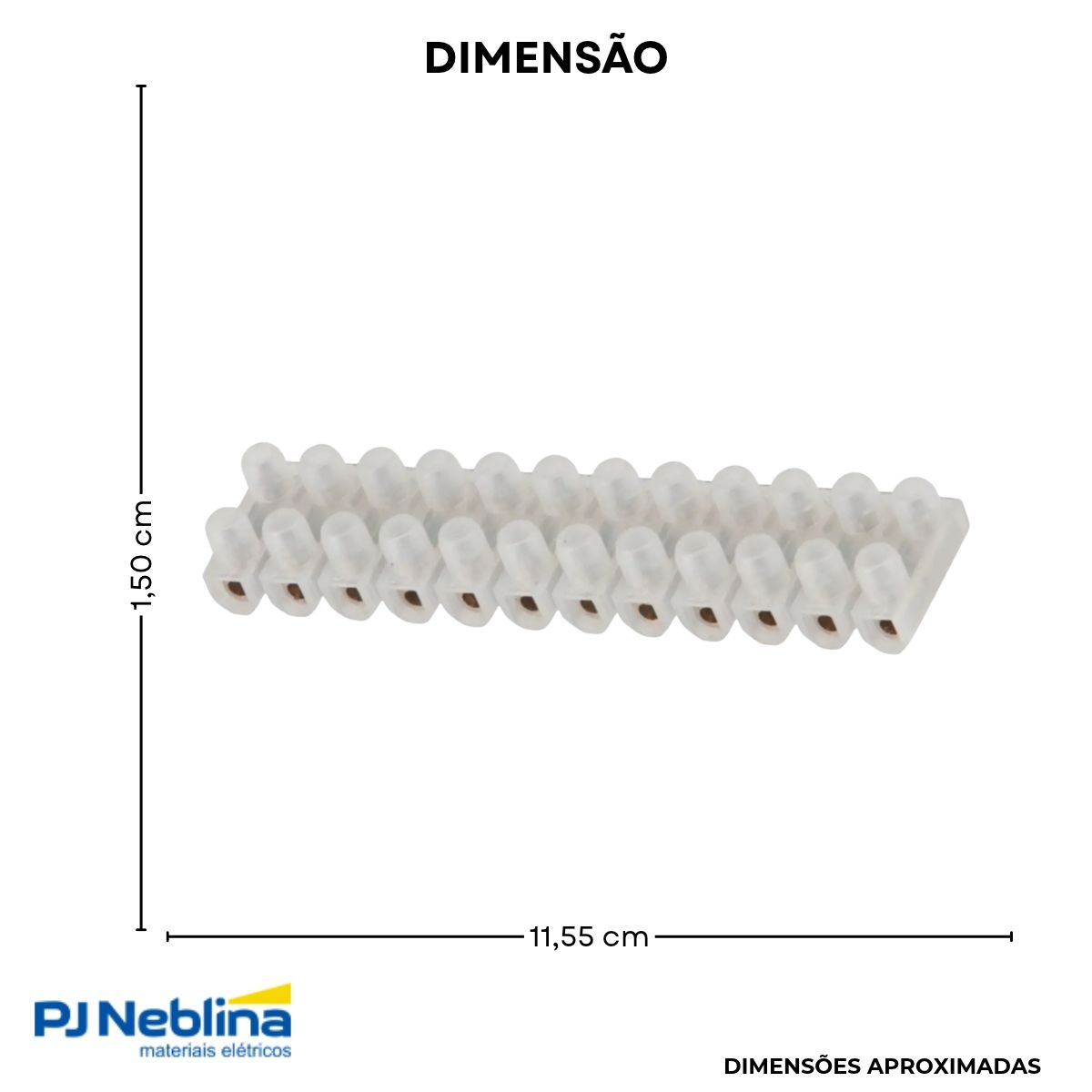 Conector Múltiplo Polietileno 25A 600V 12 Bornes 6,00Mm 70G Branco - Sindal