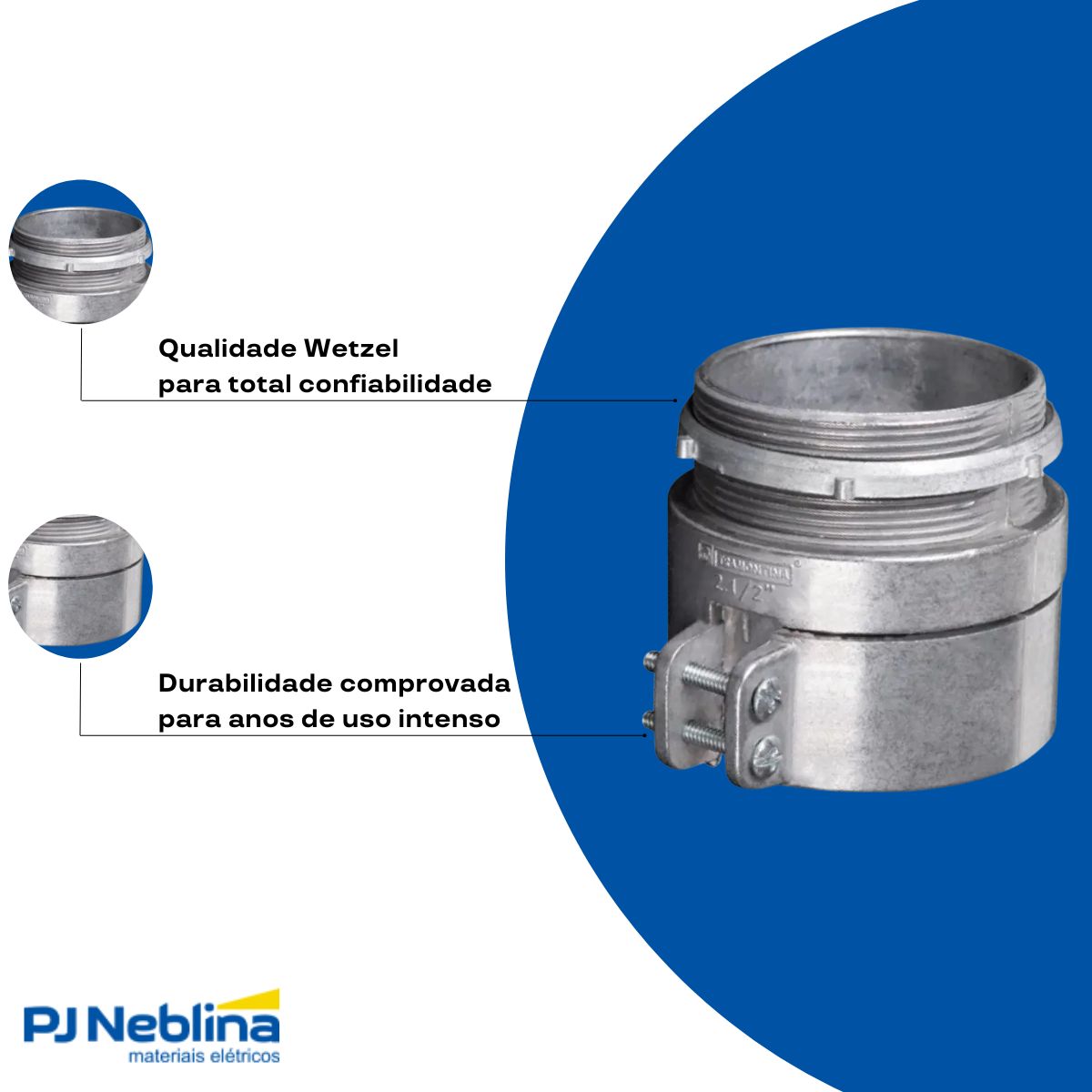 Box Alumínio Reto 2.1/2 Bsp - Wetzel