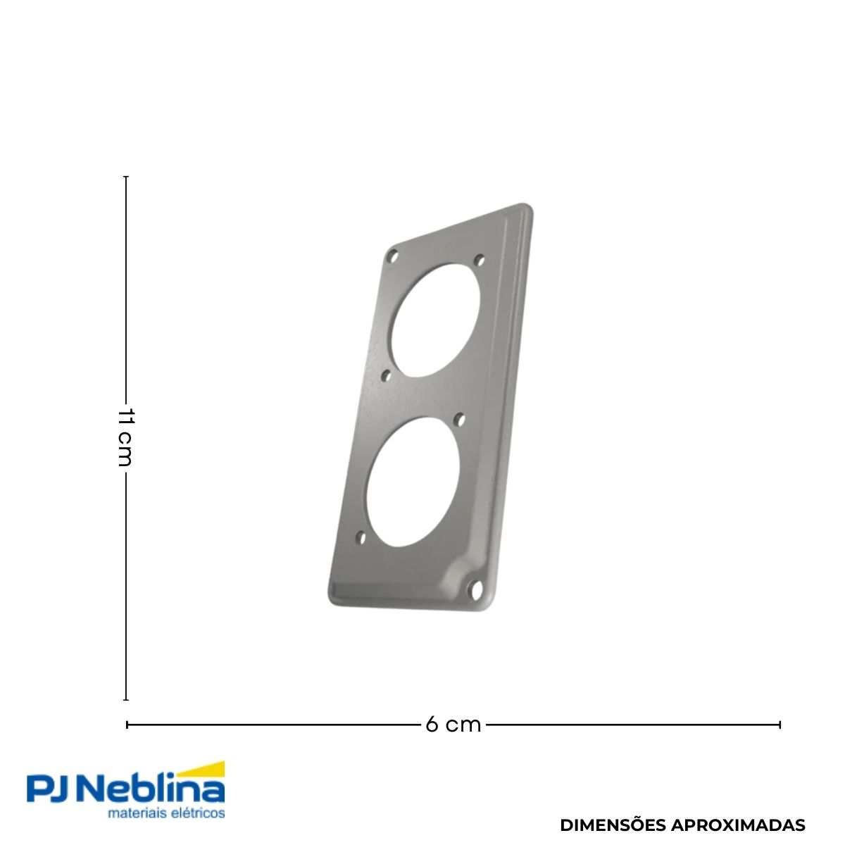 Tampa Condulete 2 Tom Redonda Alumínio 1Pol C/Pintura Cinza S/Vedação - Wetzel
