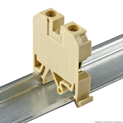 Conector Borne Passagem 2 Conexões 2,50mm 800V Bege SAK 2,5 EN PA - Conexel