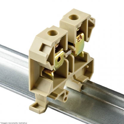 Conector Borne Passagem 2 Conexões 2,50mm 800V Bege SAK 2,5 EN PA - Conexel