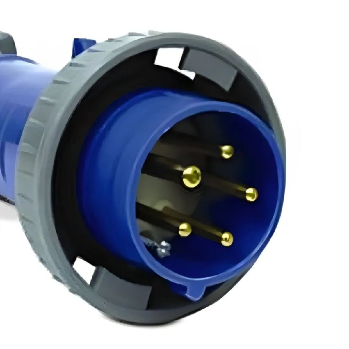 Plug Macho Prova D'água Poliamida 6.6 3P+T 16A 220/240V Az 9H Ip67 - Steck