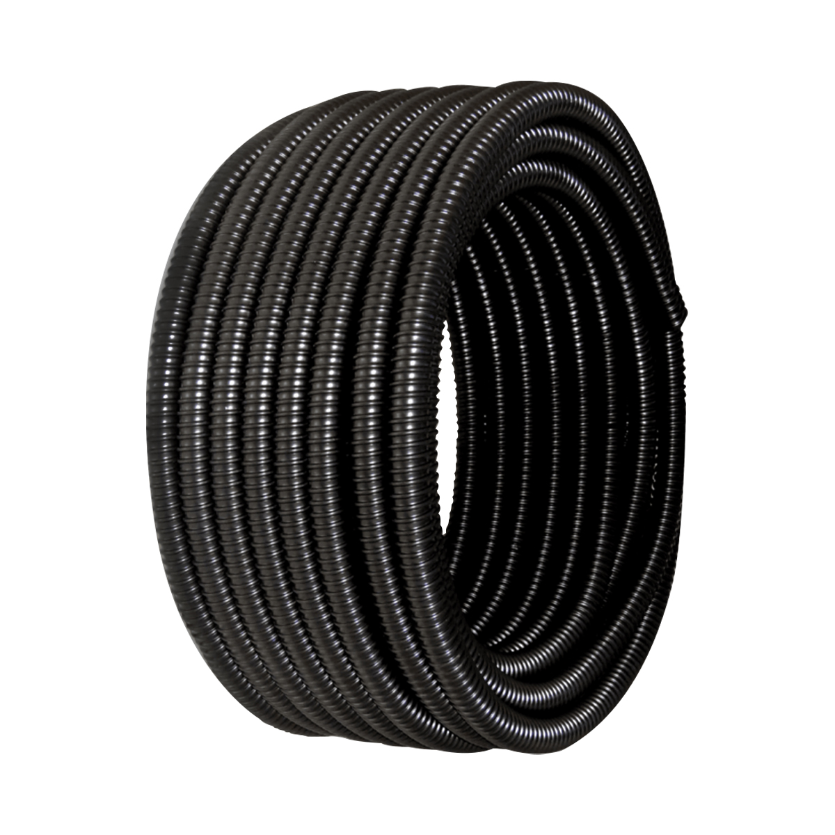 Eletroduto Flexível Fita Aço Espiral Zincado 3/4 Capa Pvc Preto 60G 40 Metros - Sptf
