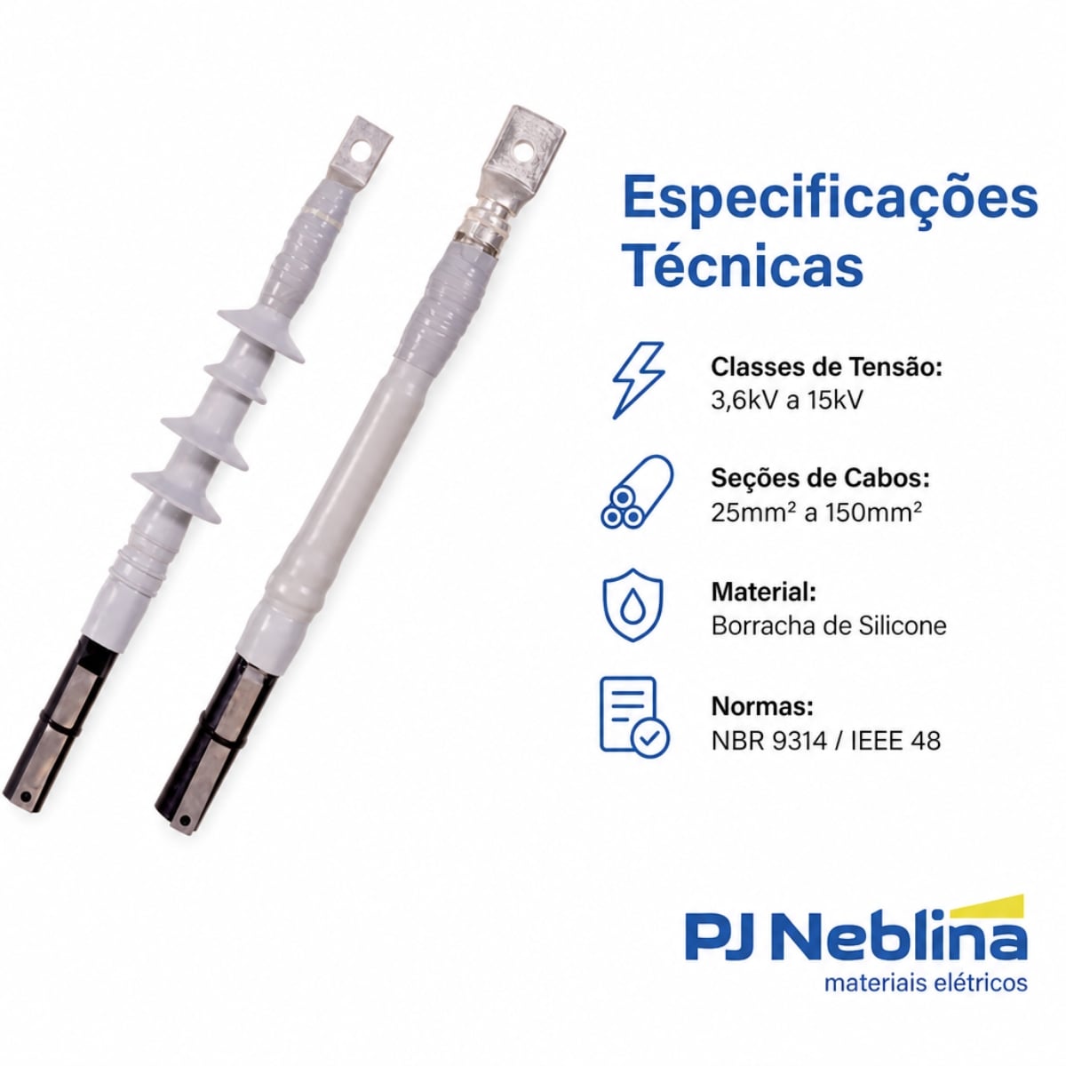 Terminação Modular Contrátil A Frio Interno 50-150 (3,6/6Kv) 35-120 (6/10Kv) 25-95 (8,7/15Kv) - 3M Do Brasil