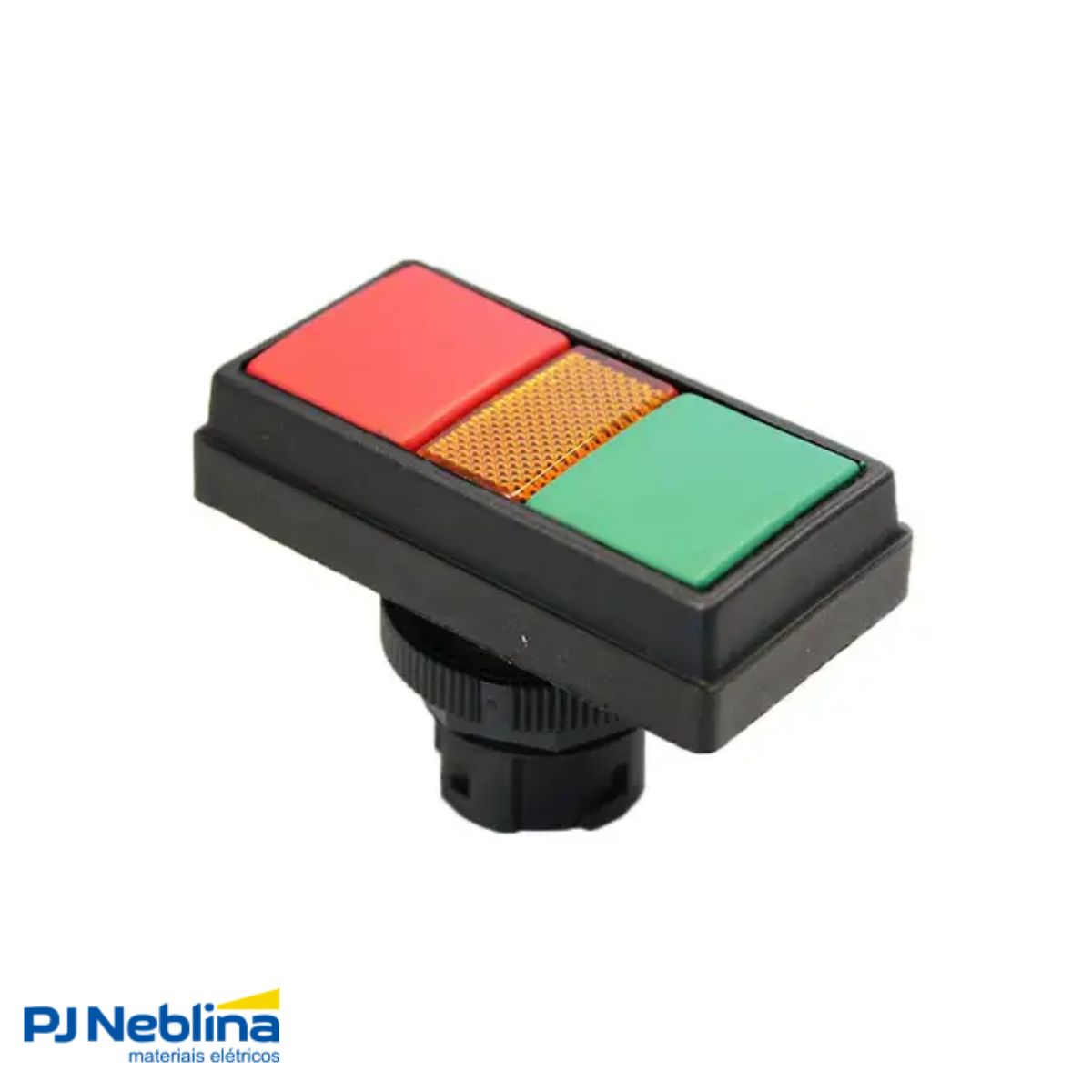 Botão Comando Duplo Pulsador Faceado Iluminado Retangular 22 mm Plástico Verde/Vermelho - Ace Schmersal