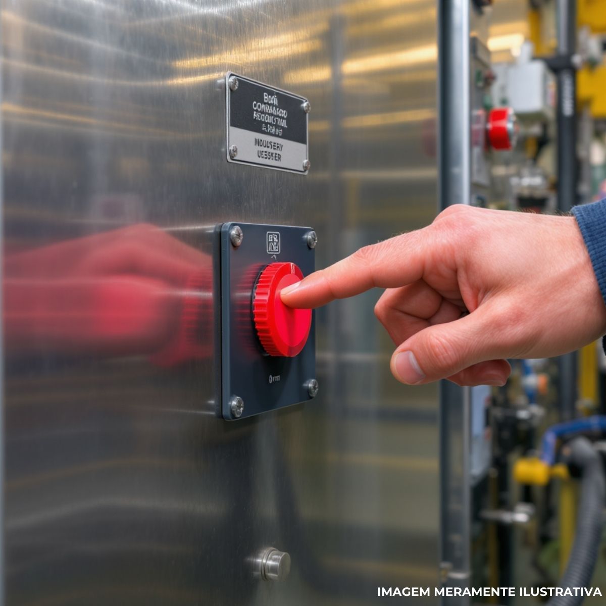 Botão Comando Pulsador Faceado Redondo 30 mm Plástico Vermelho - Ace Schmersal