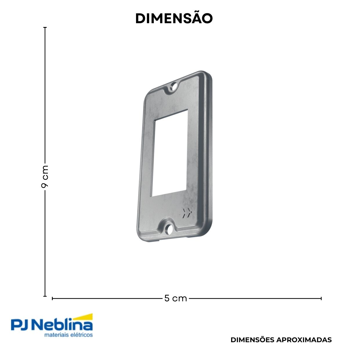 Tampa Condulete 1 Posto Vertical Alumínio 1/2-3/4 S/Pintura S/Vedação - Wetzel