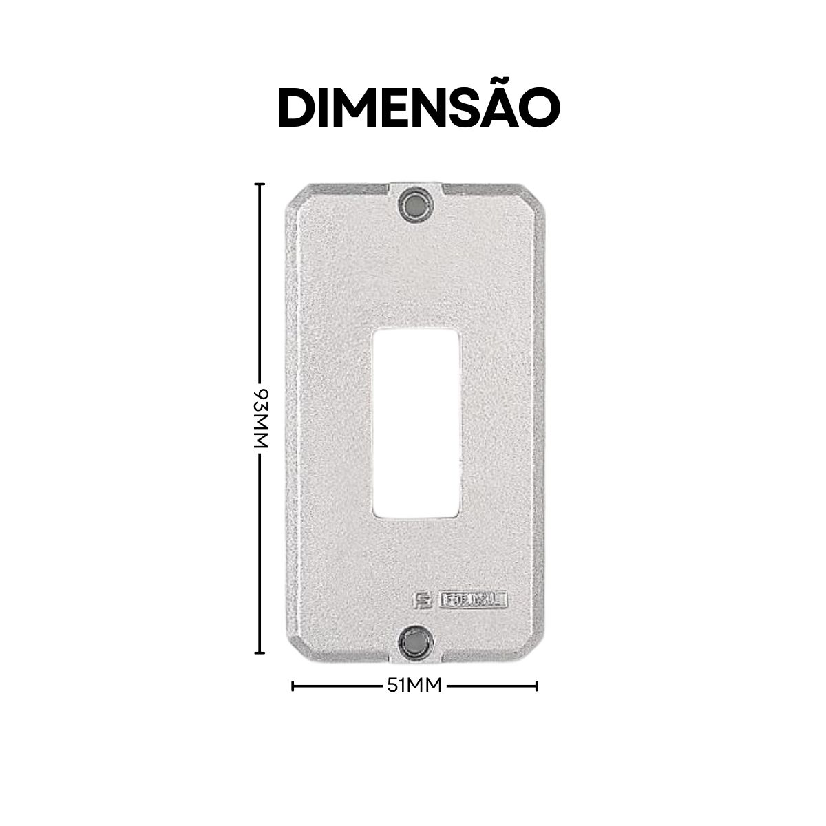 Tampa Condulete 1 Posto Vertical Alumínio 1/2-3/4 Sem Pintura Sem Vedação - Tramontina