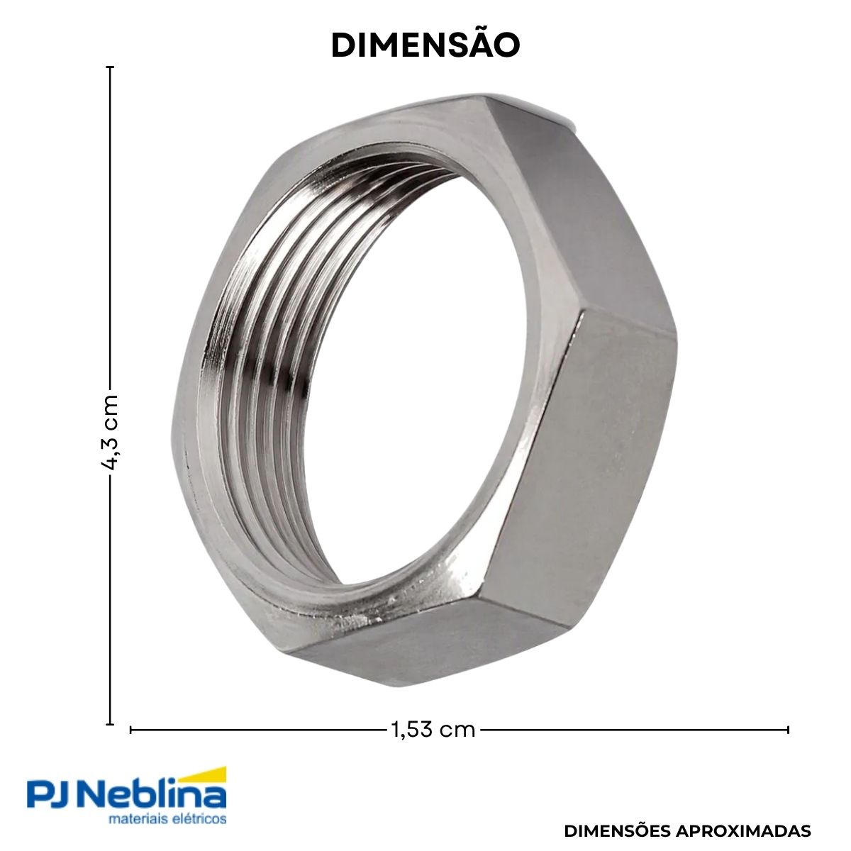 Conector Eletroduto Macho Reusavel Alumínio 1/2 Bsp Reto Fixo - Sptf