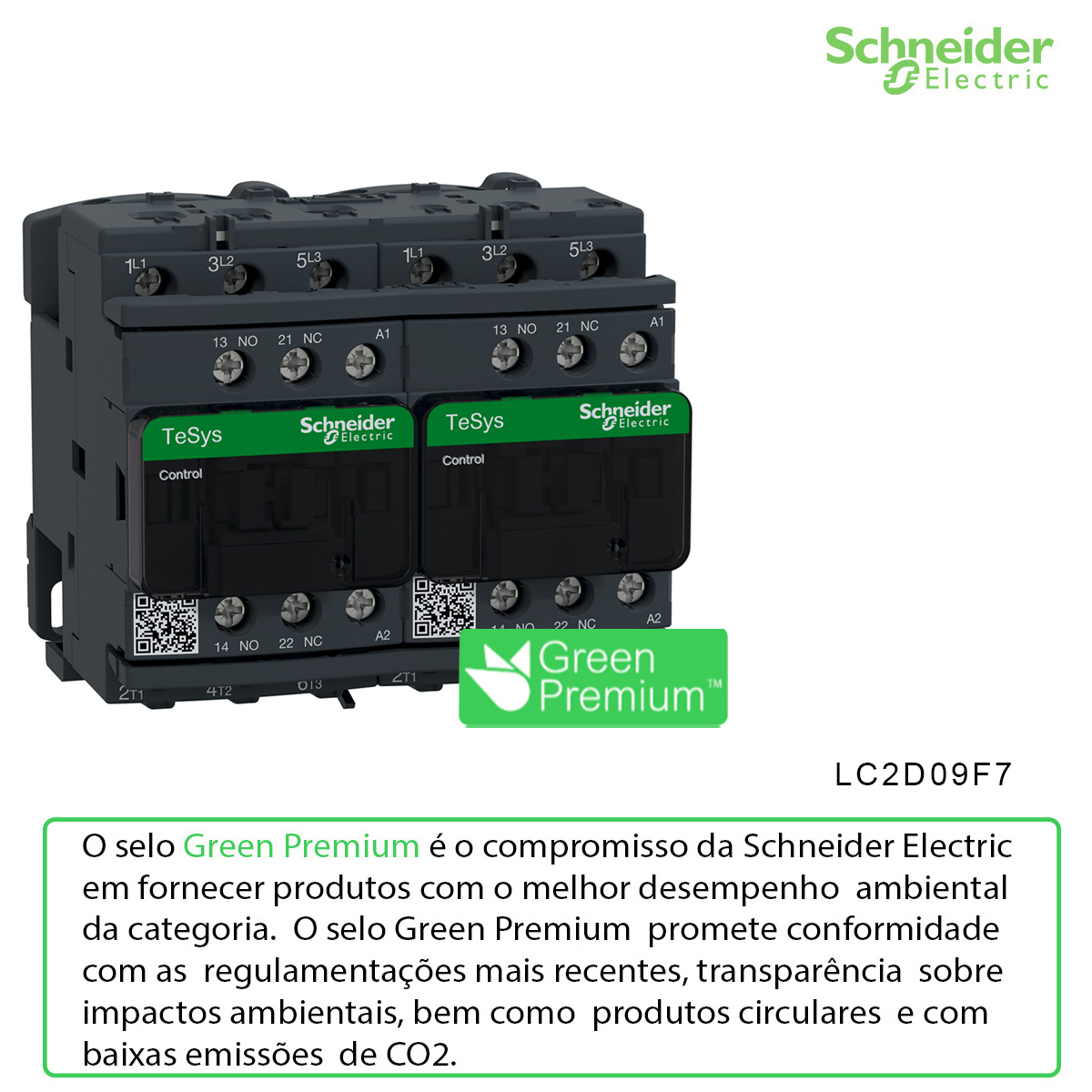 Chave Reversora 3P (Lc2-D) 110V/50-60Hz 9A 1Na+1Nf LC2D09F7 - Schneider Eletric