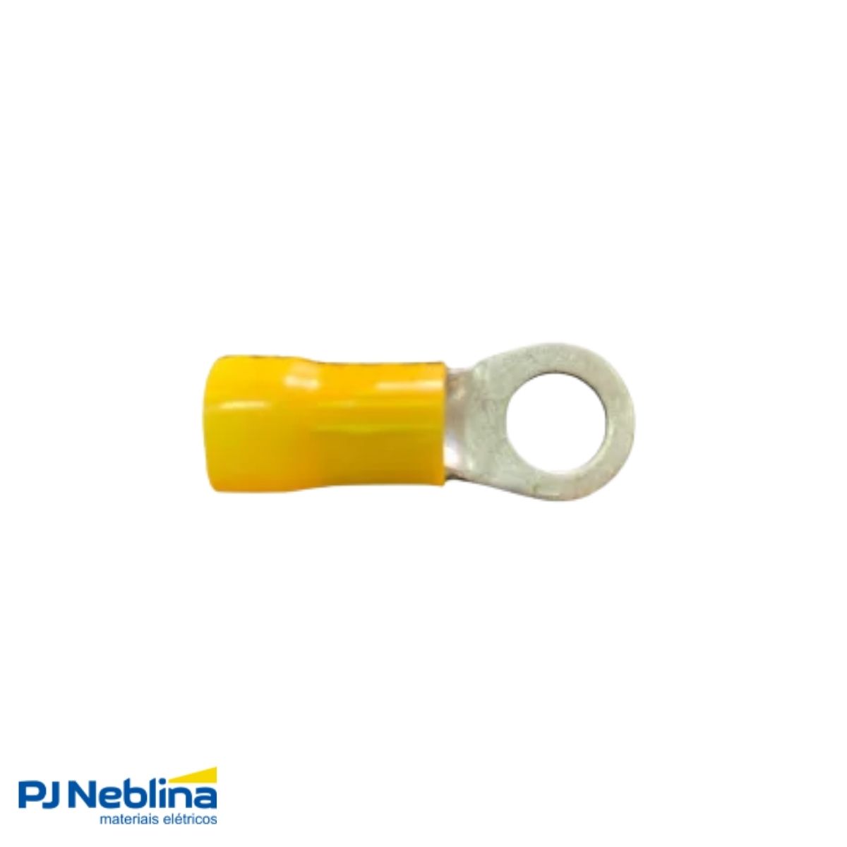 Terminal Olhal 4,00-6,00Mm (12-10Awg) Pré-Isolado Amarelo 1 Furo F=5Mm 3/16 (M5) - Magnet
