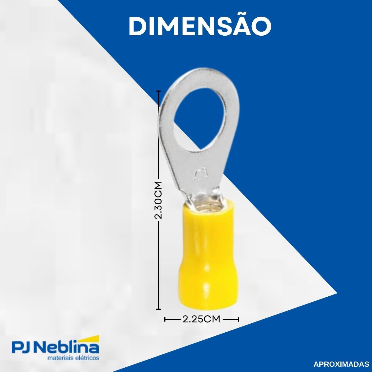 Terminal Olhal 4,00-6,00mm (12-10awg) Pre-isolado Am 1 Furo