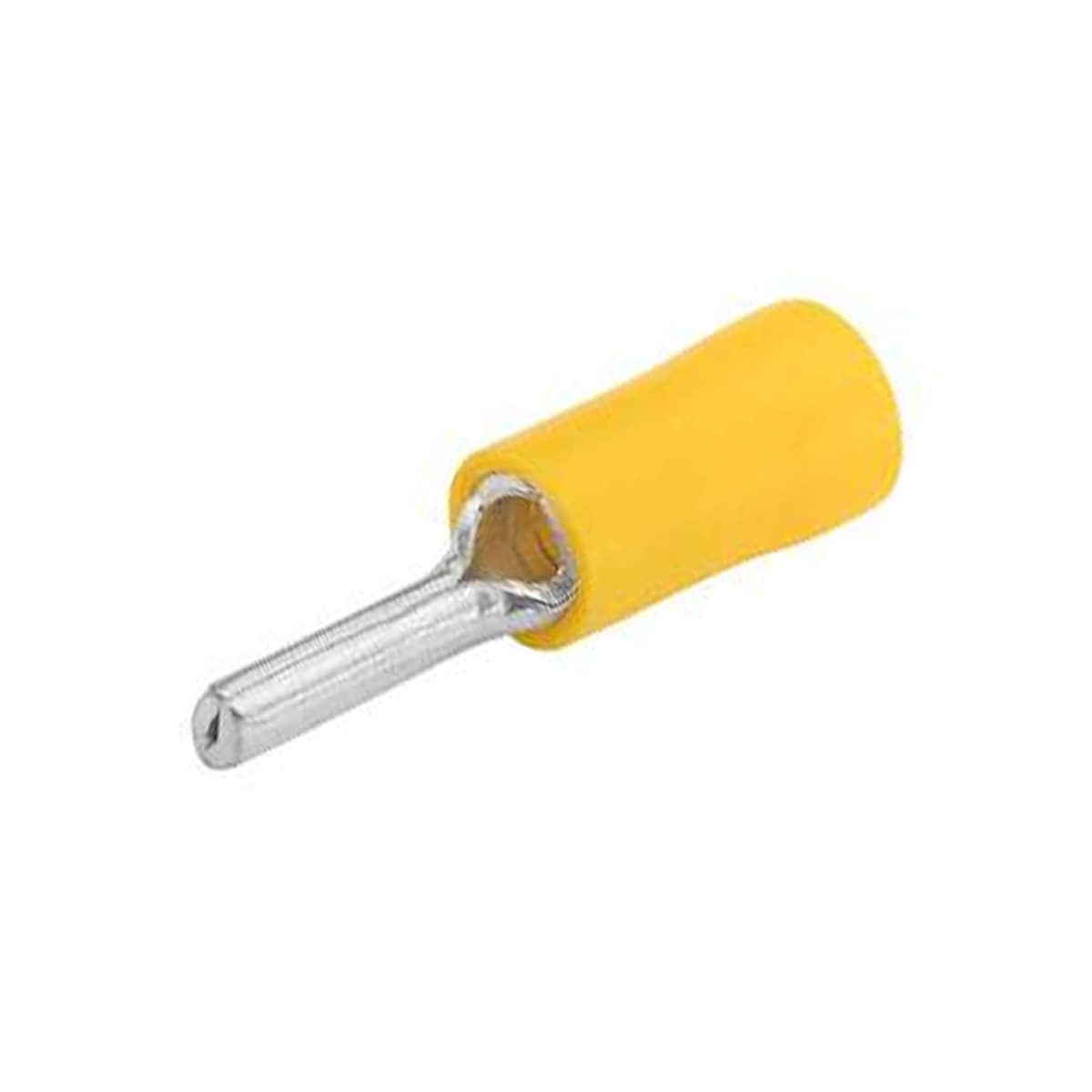 Terminal Pino Longo 4,00-6,00Mm (12-10Awg) Pré-Isolado Amarelo Cobre Estanhado Axt
