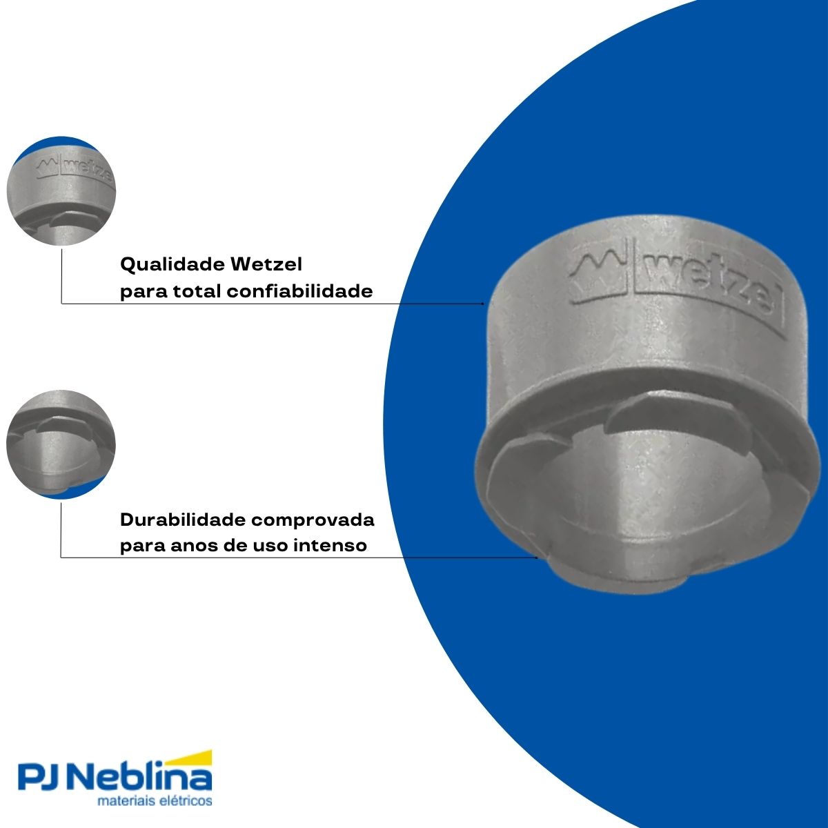 Conector Adaptador Múltiplo Pvc 1Pol S/Rosca Cinza - Wetzel