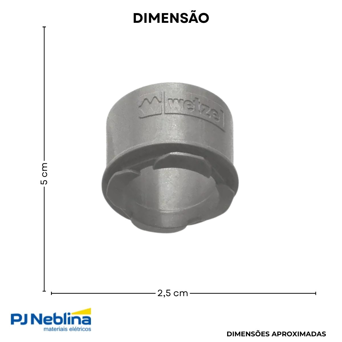 Conector Adaptador Múltiplo Pvc 1Pol S/Rosca Cinza - Wetzel