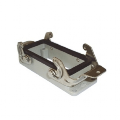 Carcaça Base Baixa Saída Inferior 2 Travas 16 Polos Termoplástico Para Tomada Múltipla - Steck